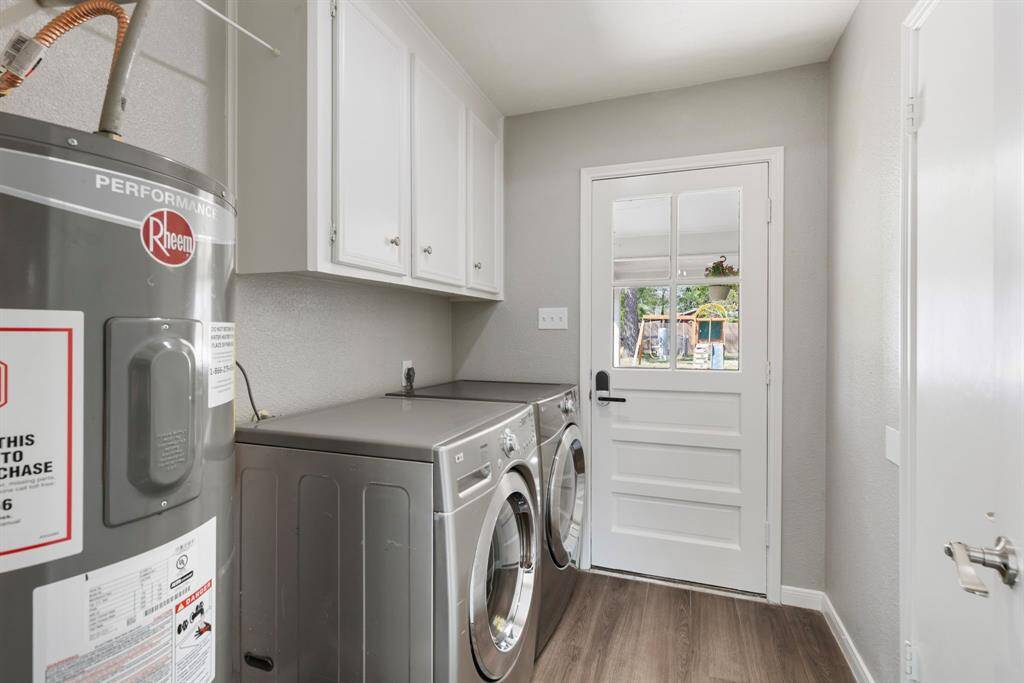 Utility room leading to the large, covered, back patio.