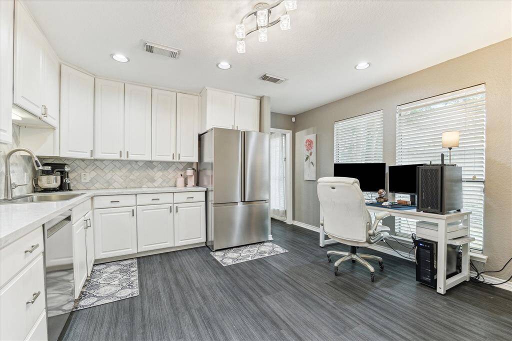 Lots of space, enough for an eat in kitchen table or island!