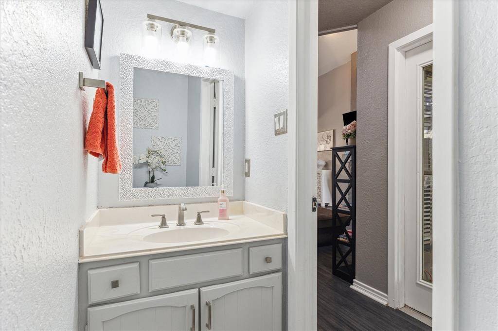 Convenient half bath off the living room