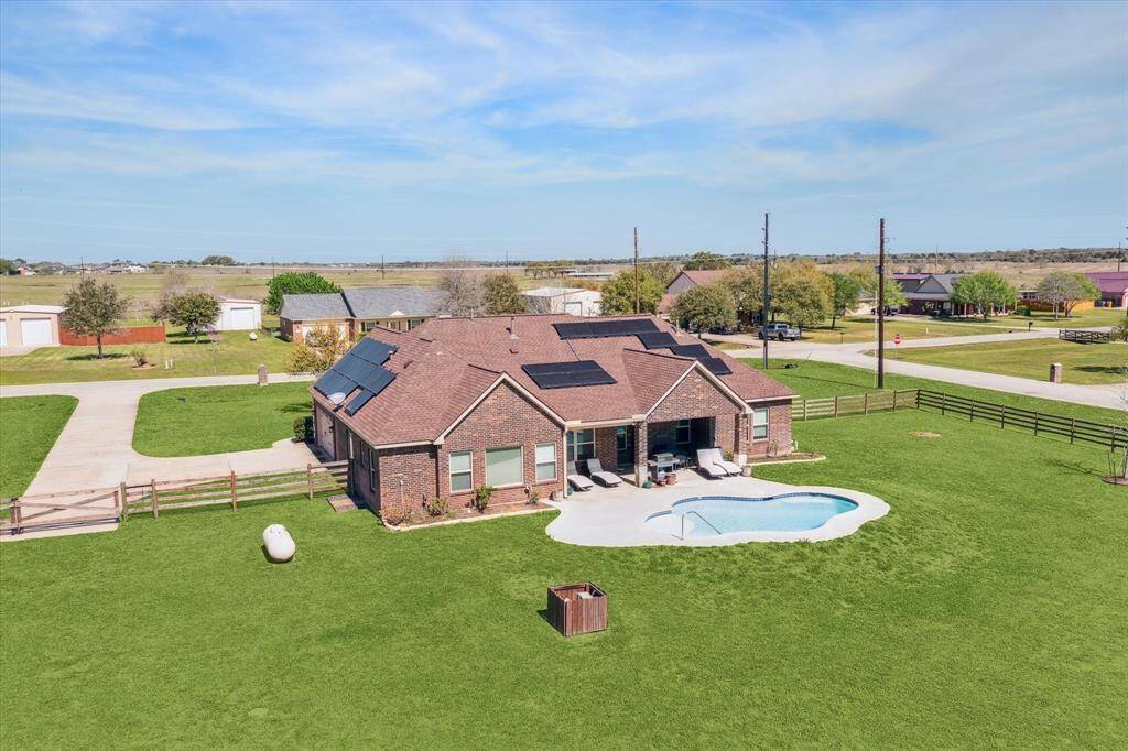 Aeiral View of home with Pool