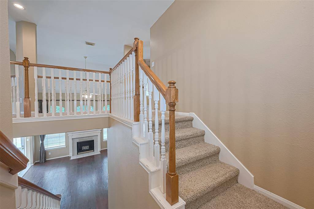 View from the landing of the stairs.