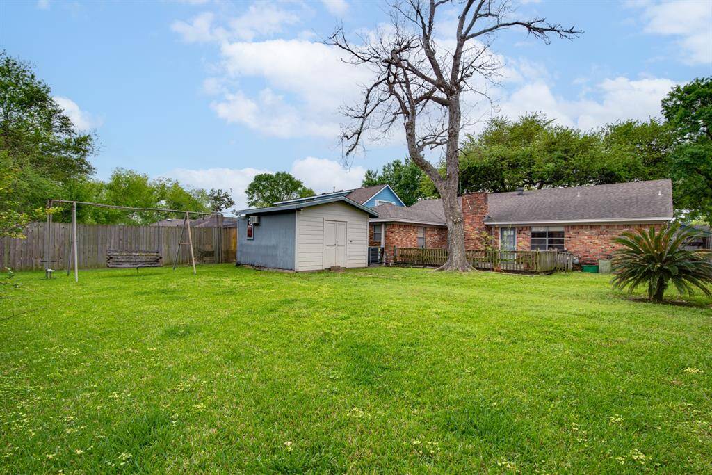 back yard fenced