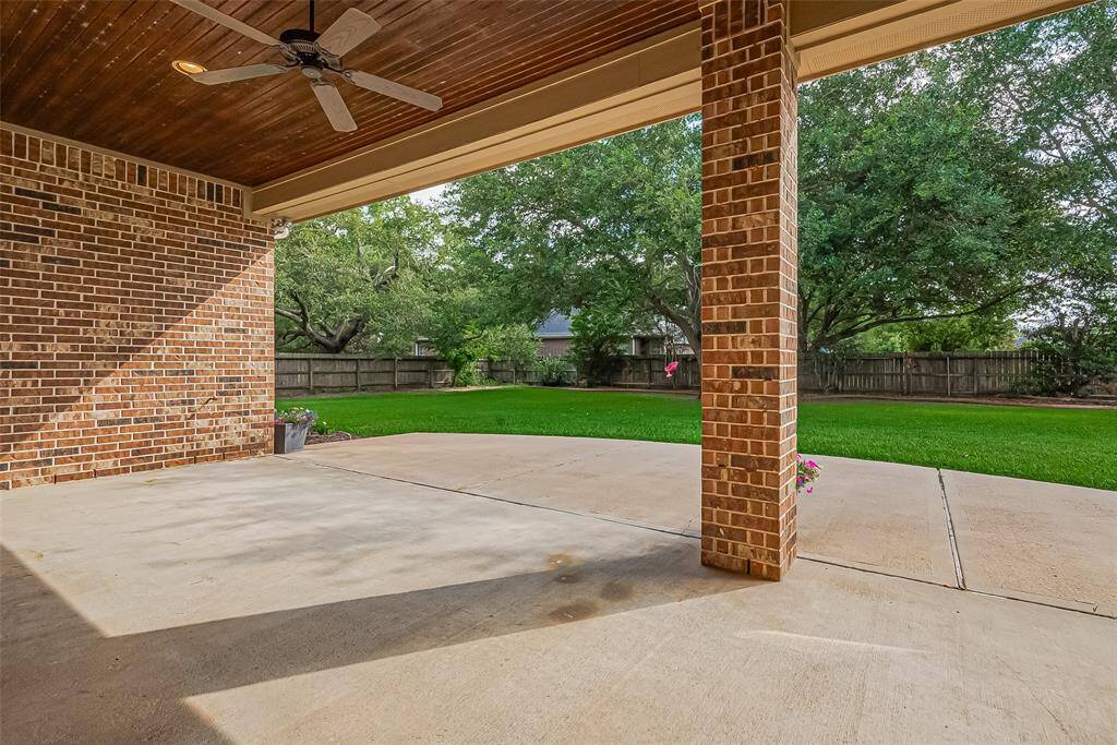 Large covered patio