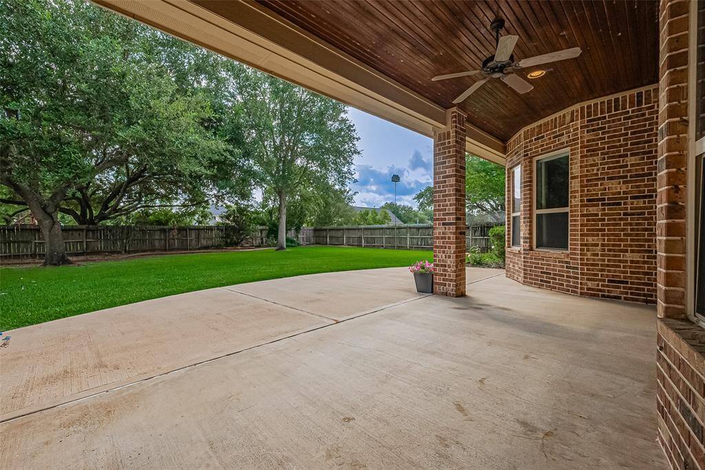 Large covered patio