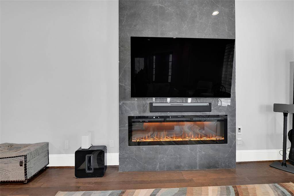 Custom built fireplace
