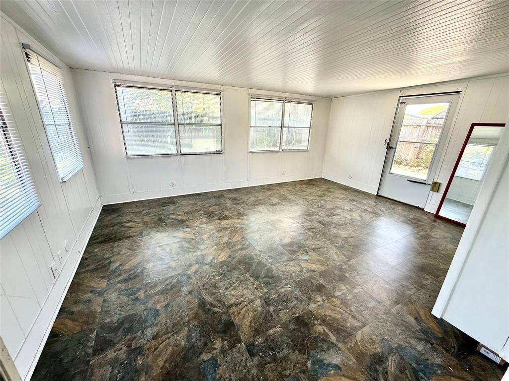 Enclosed patio off the living room.