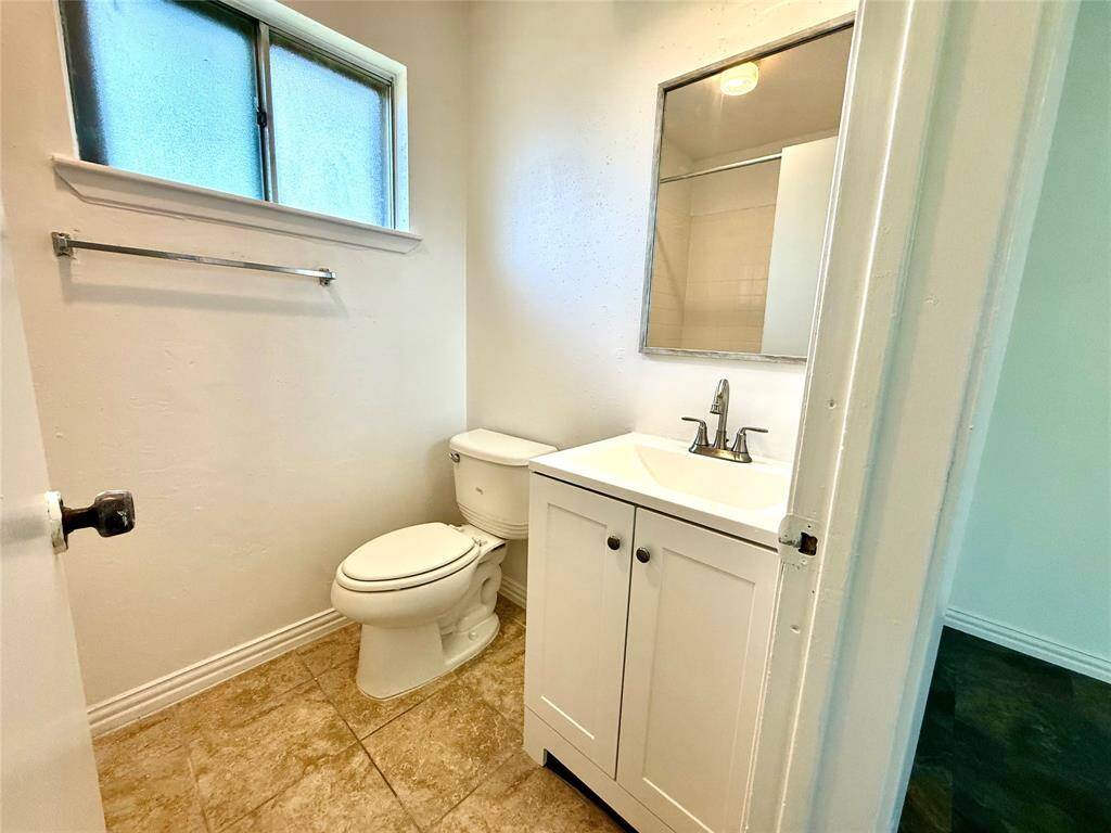 Primary bathroom vanity area