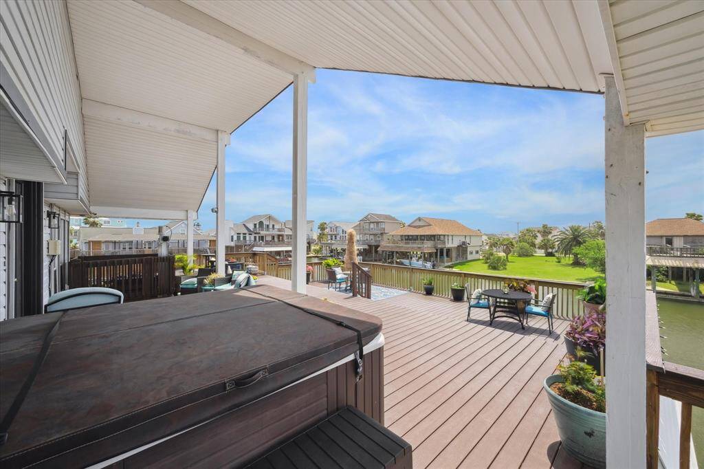 private hot tub with views and shade