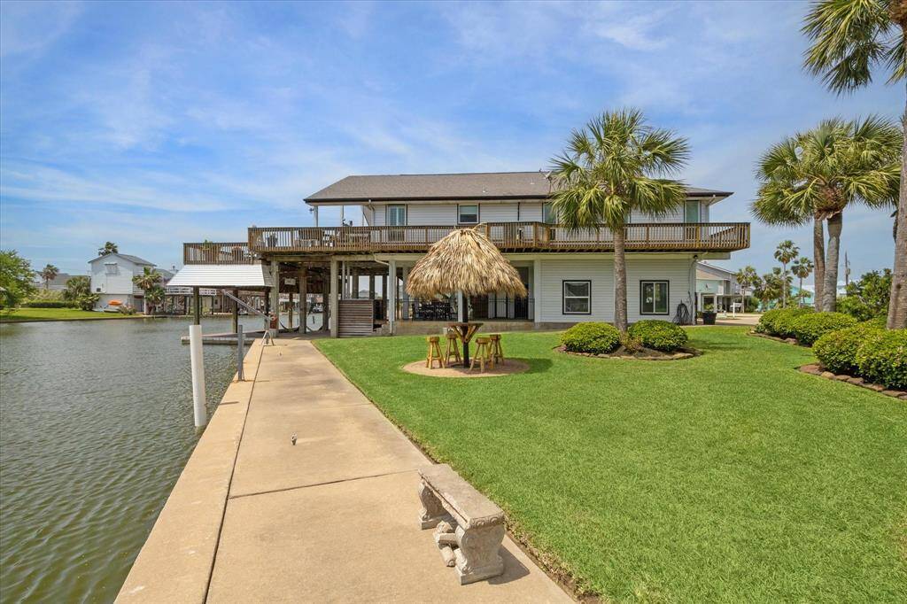 water frontage in front of pool