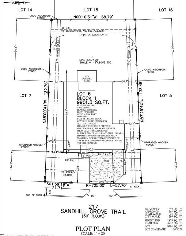 Actual Plot Plan