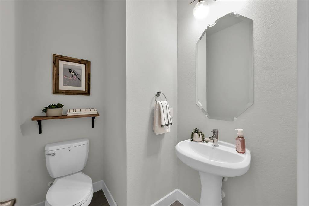 Half bath is located on the first floor