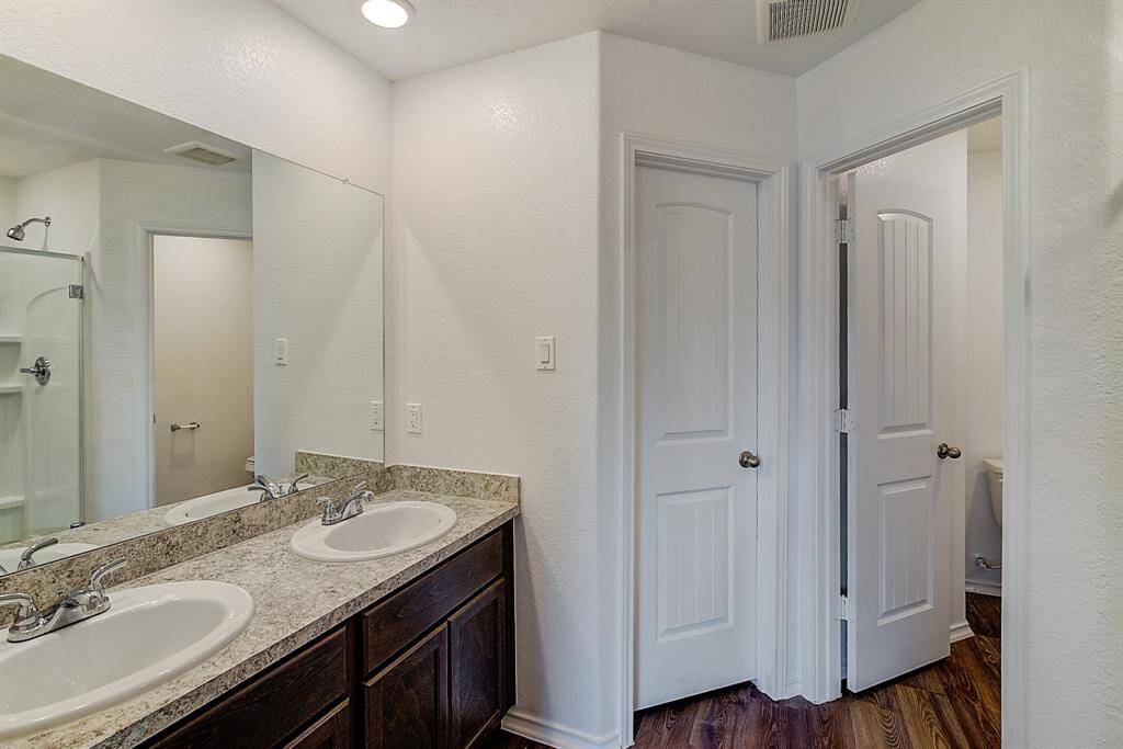 primary bathroom with stand-alone shower