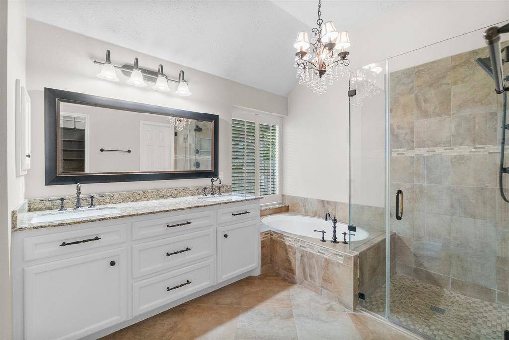 Large Primary bath with separate tub and shower
