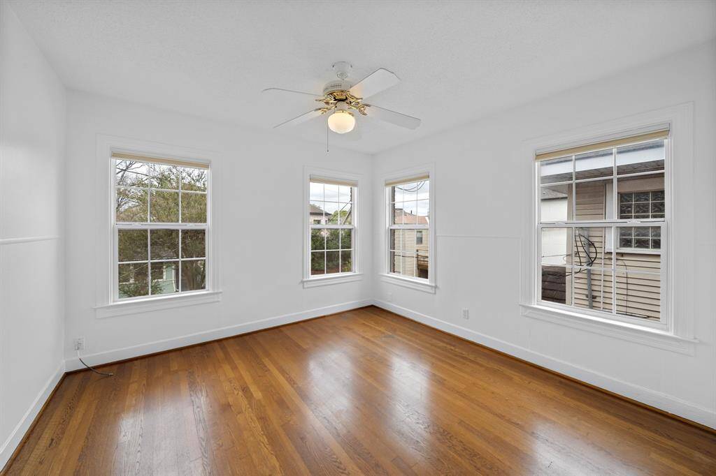 This bedroom is on the back side of the home.