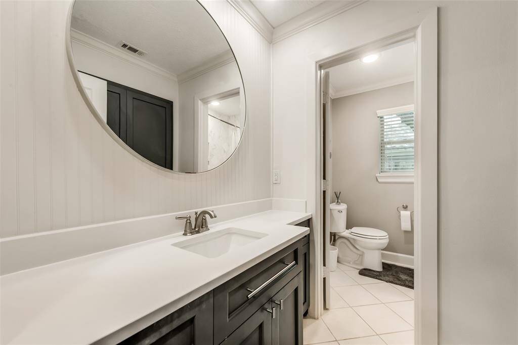 Hall bathroom filled with upgrades!