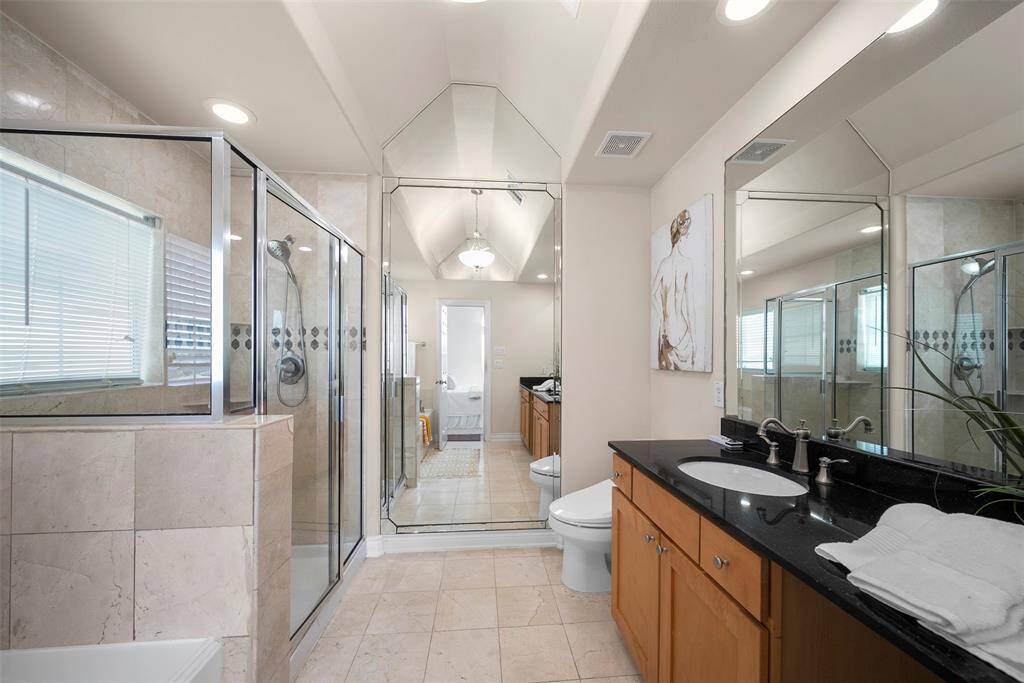 Primary bathroom with separate shower and tub