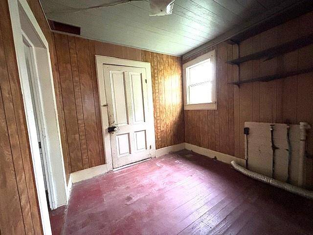 This utility room is off the kitchen and behind me is a big pantry