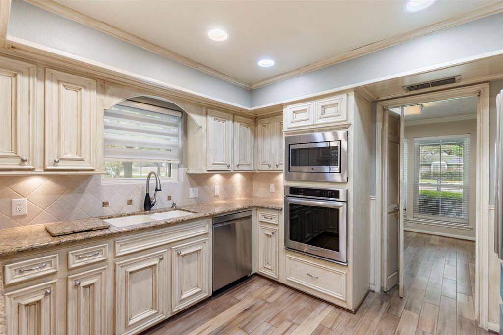 Kitchen with under cabinet lighting