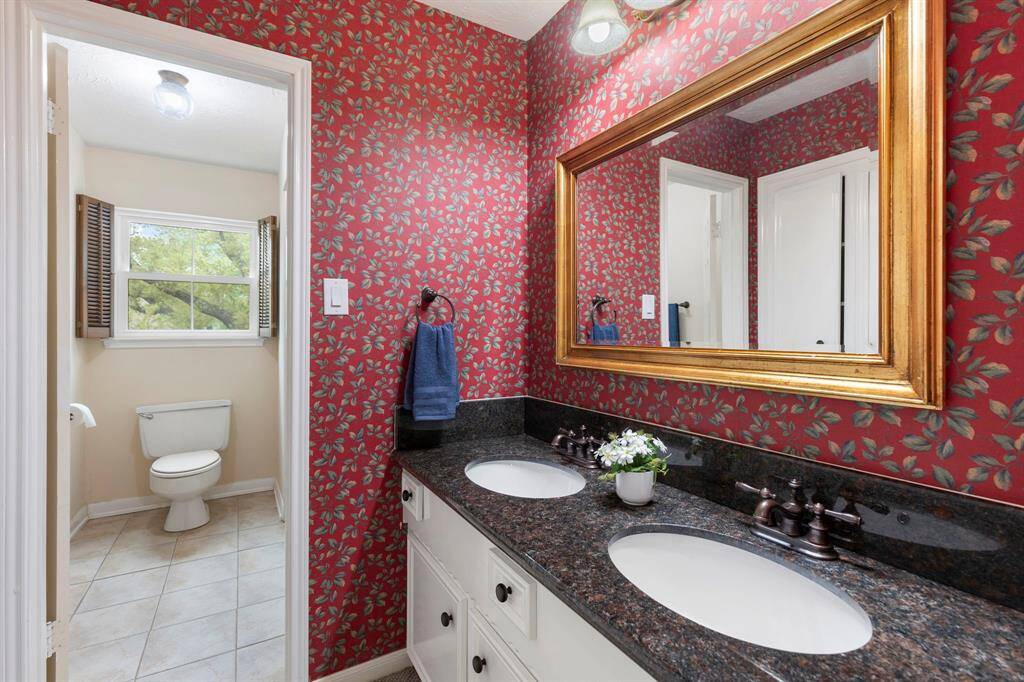 Upstais bath 3. Double sink vanity with granite countertops
