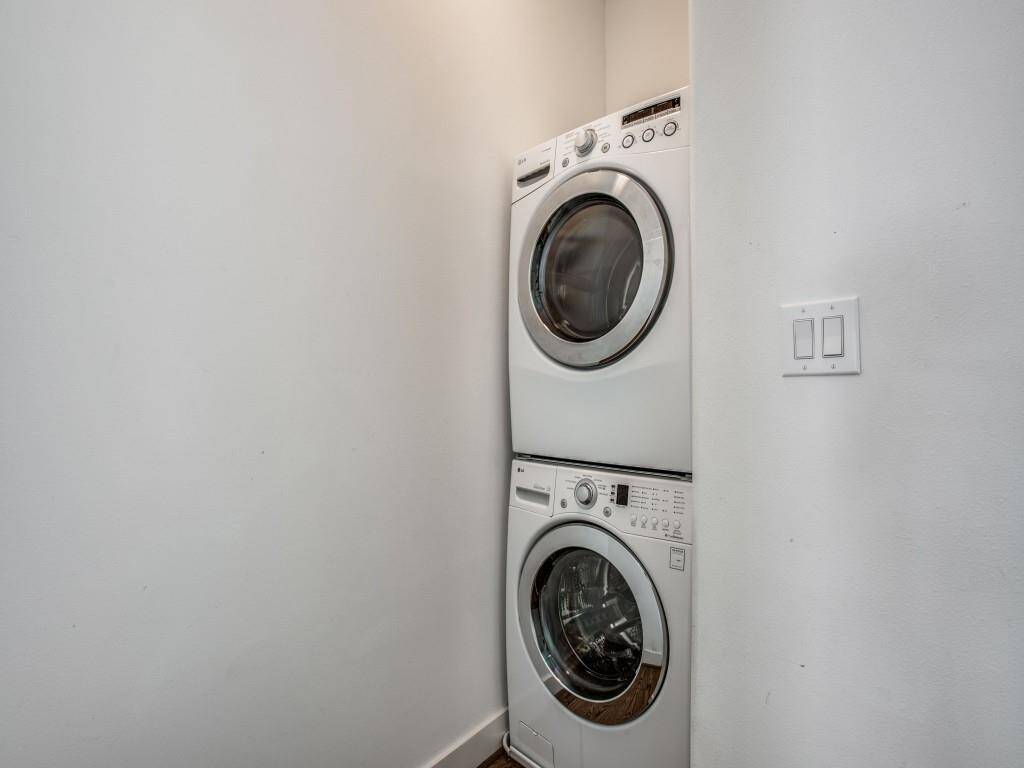 Laundry area located inside Primary Bedroom closet