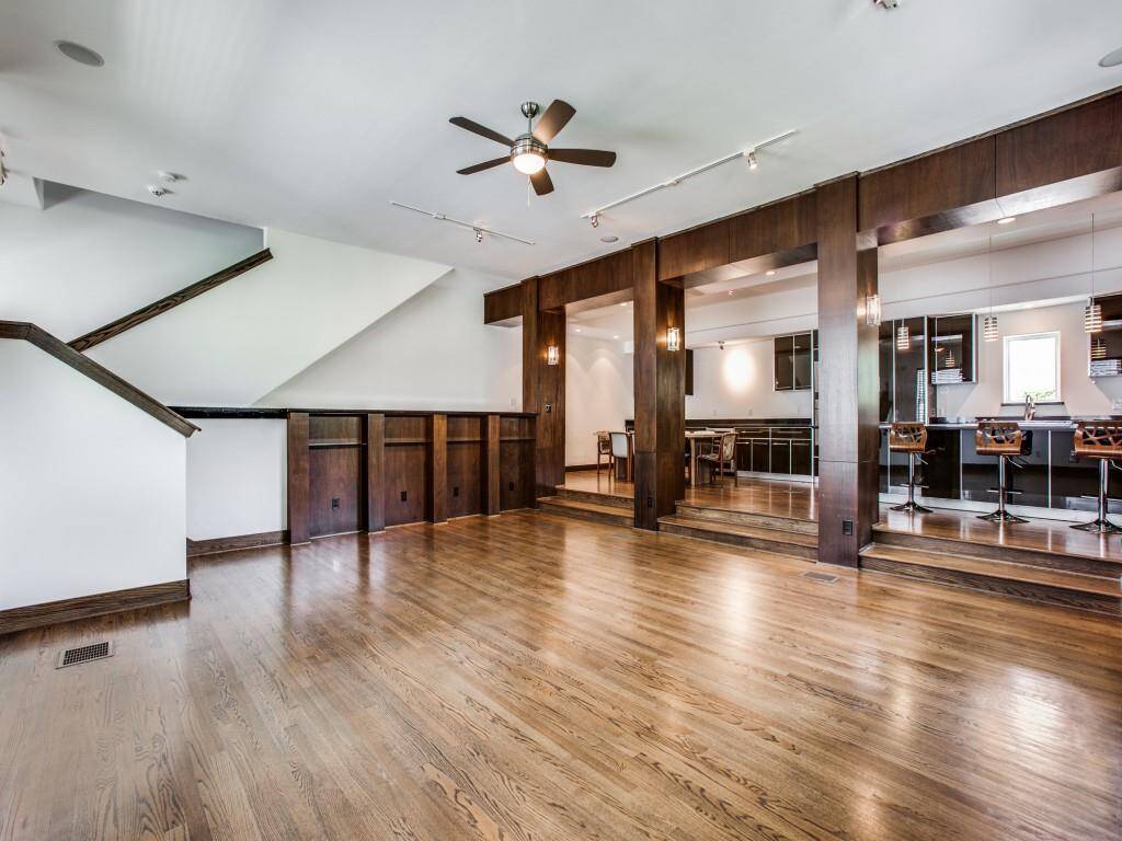 Spacious open concept living area, living room, dining and kitchen