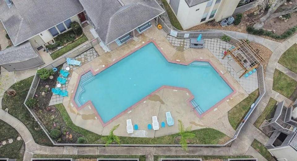 And last but not least, this property features 2 pools and a clubhouse.  This arial view is of the main pool for families and children.