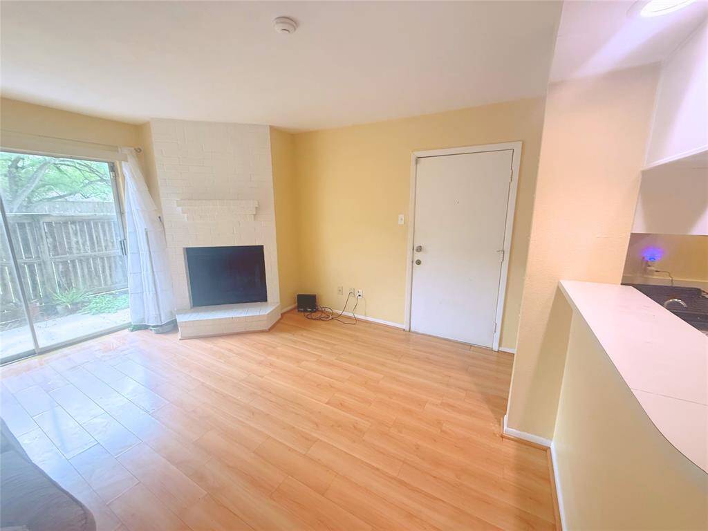 The view of the living room from the dining room