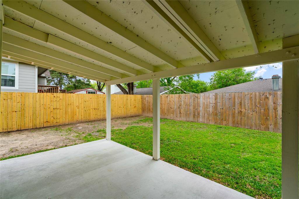 Covered back patio