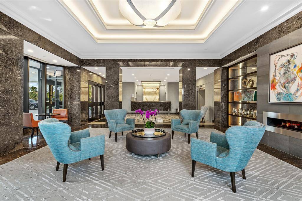 Lounging area at the Parlor Room and caterer's kitchen.