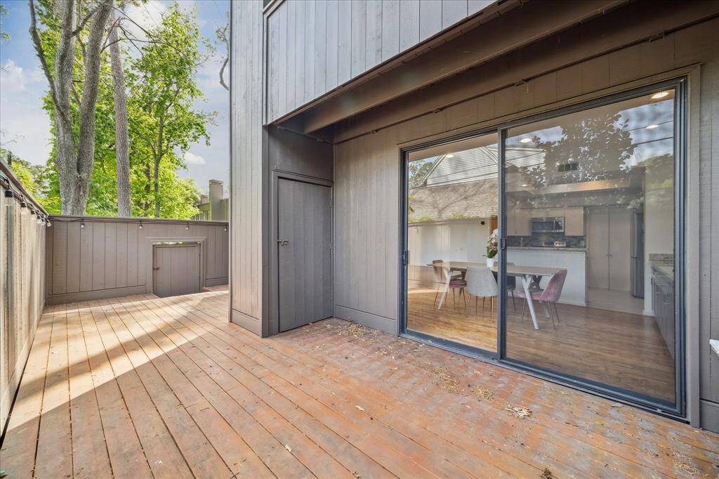 Wrap around deck/patio with storage closet