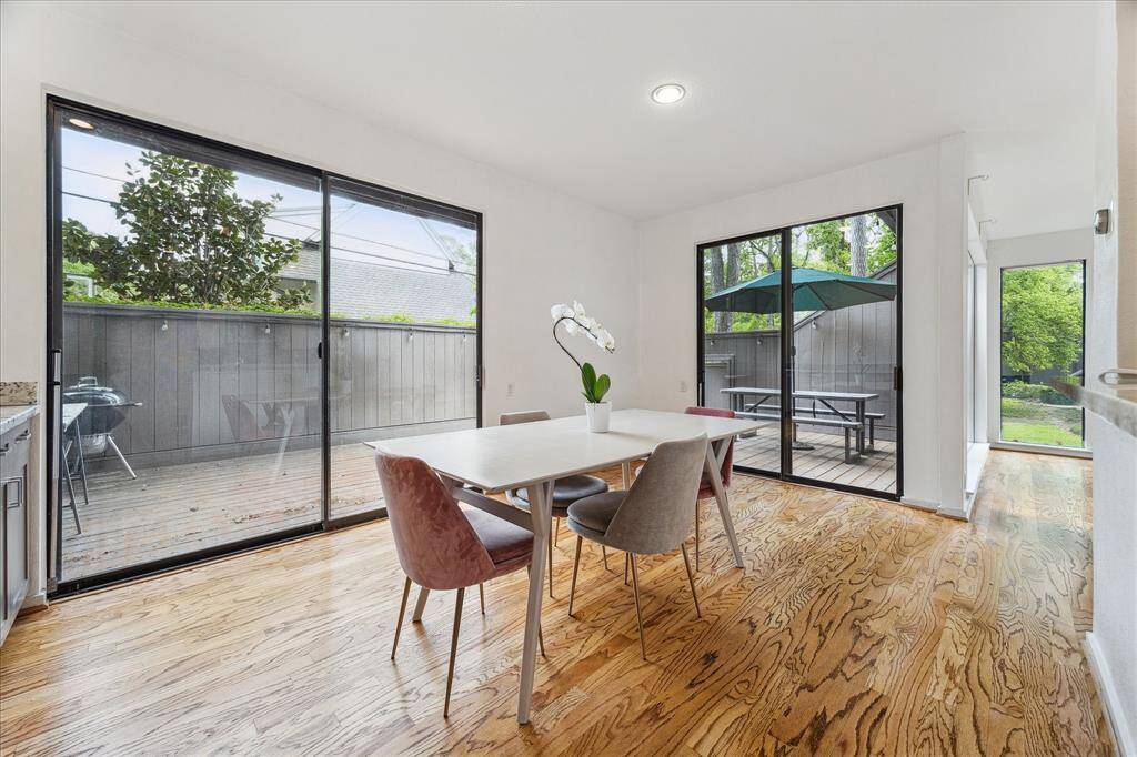 Dining room conveniently located off of the kitchen and with access to the wrap around deck/patio