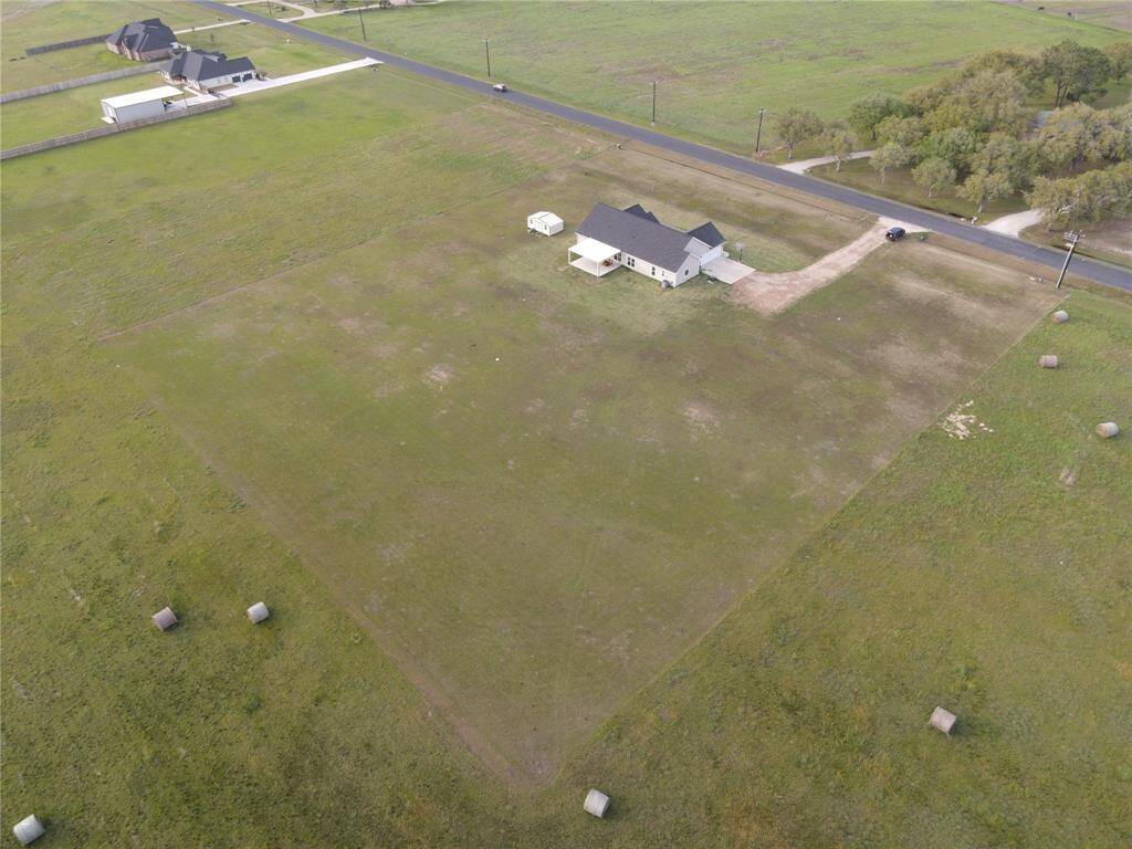 Aerial view of the property.