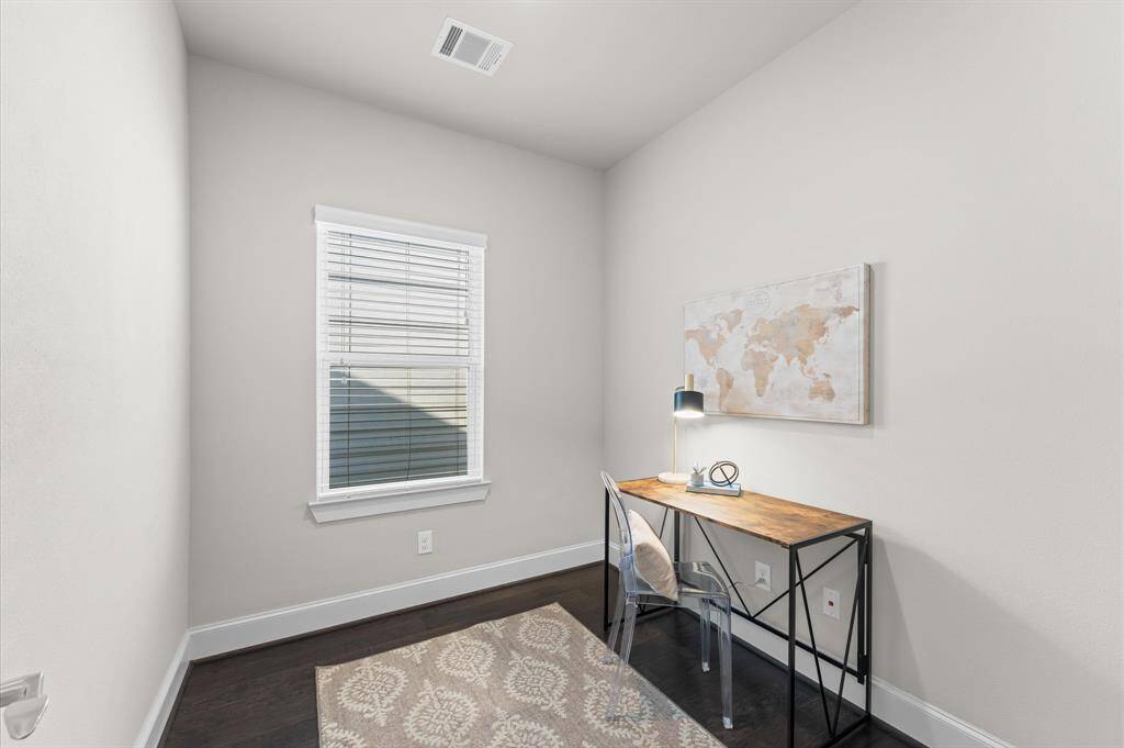 Enjoy this flex space on the 3rd floor! Whether you need a study area, a craft room, or even a nursery, this room is quite versatile.