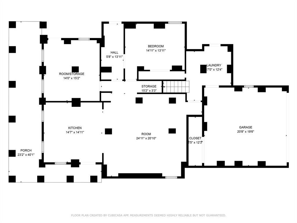 Ground floor space is a shell with 8ft ceilings. It has electrical, plumbing and A/C ready. It can be a one bedroom apartment with an extra room for storage.