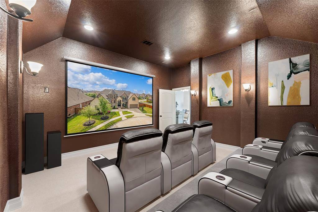 The perfect media room for movie nights. Virtually Staged.