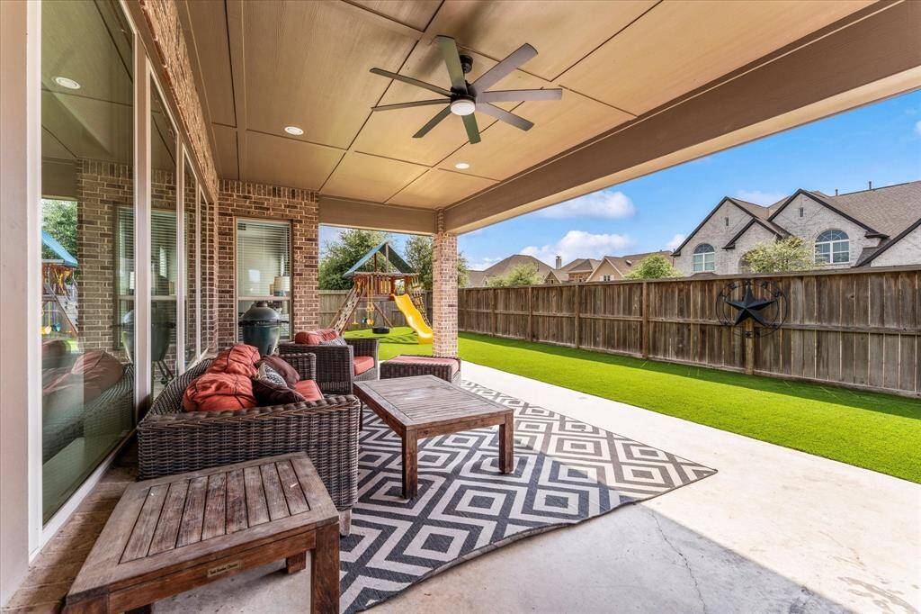 Enjoy your back yard from the covered patio
