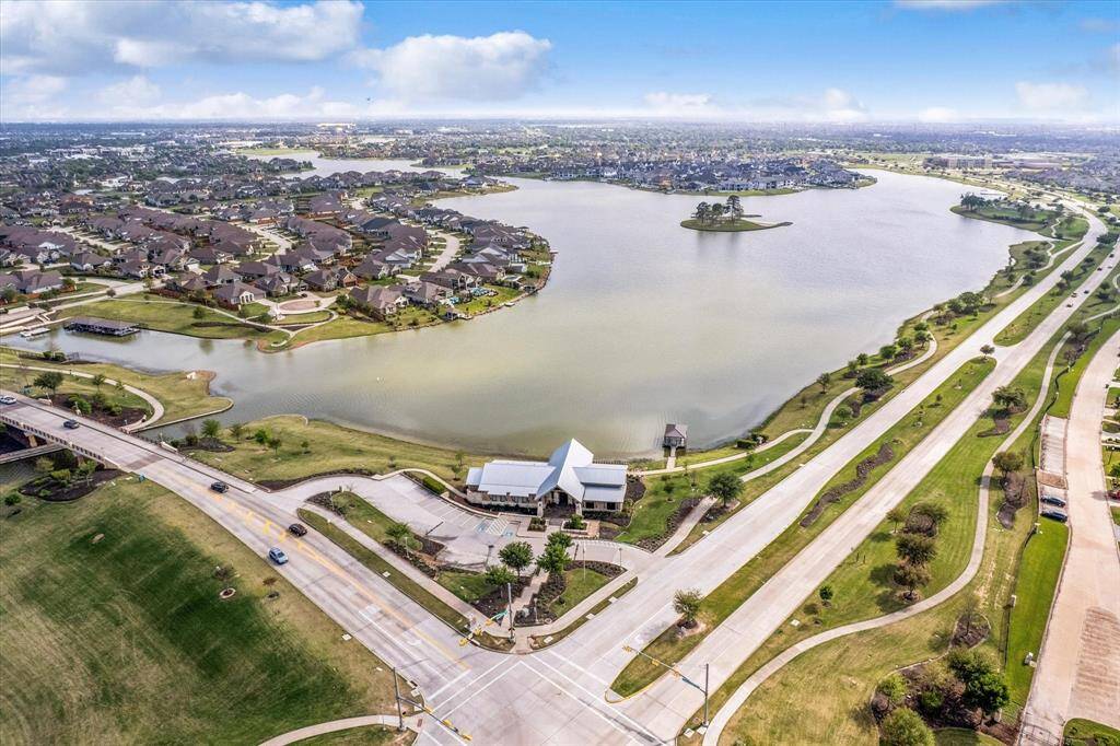 Aerial view of the lake system