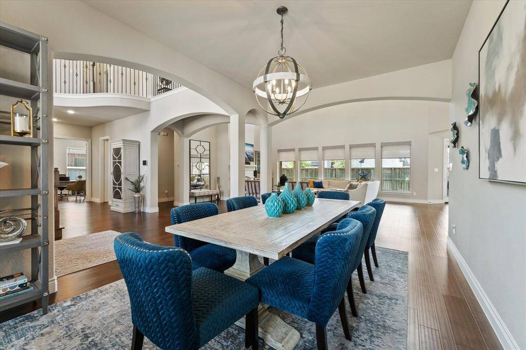 View of the expansive open plan from the formal dining room