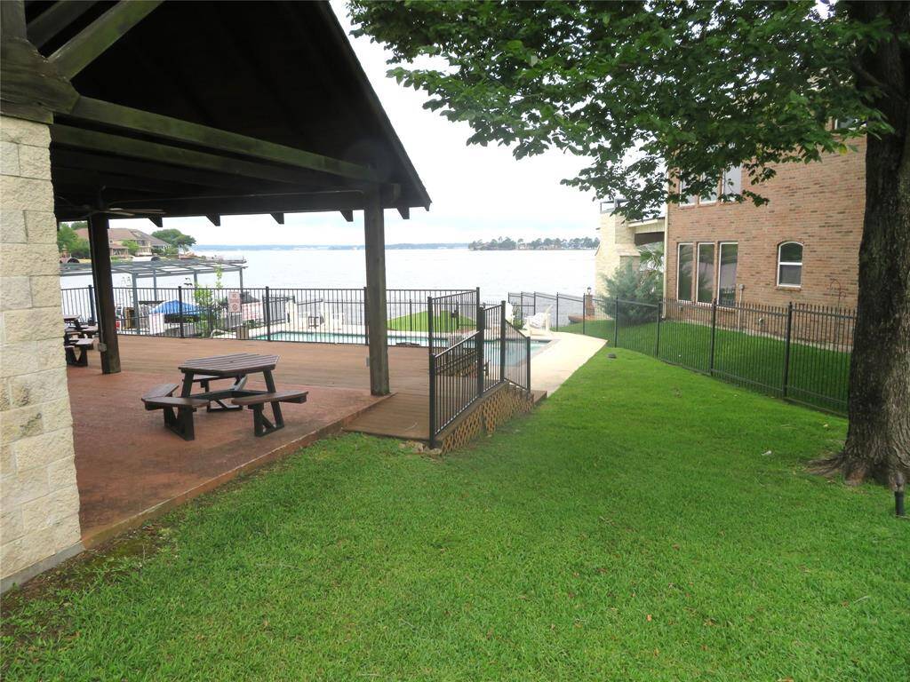 Enjoy this stunning view of the lake while you swim.