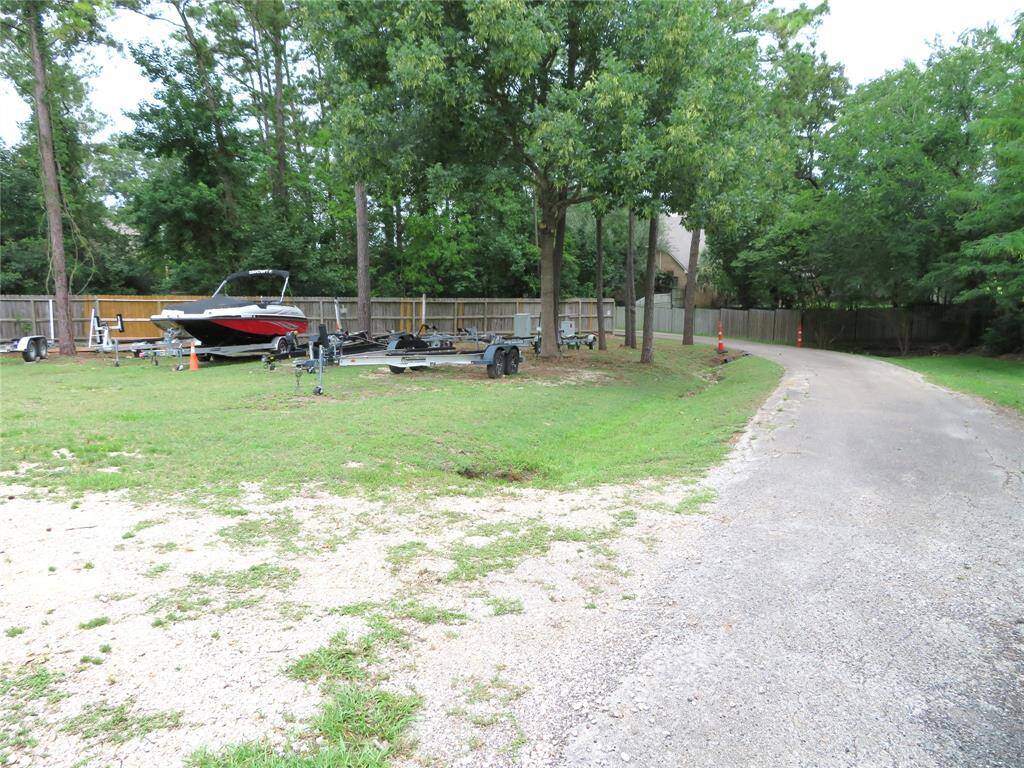 The boat storage is conveniently located in the gated neighborhood.