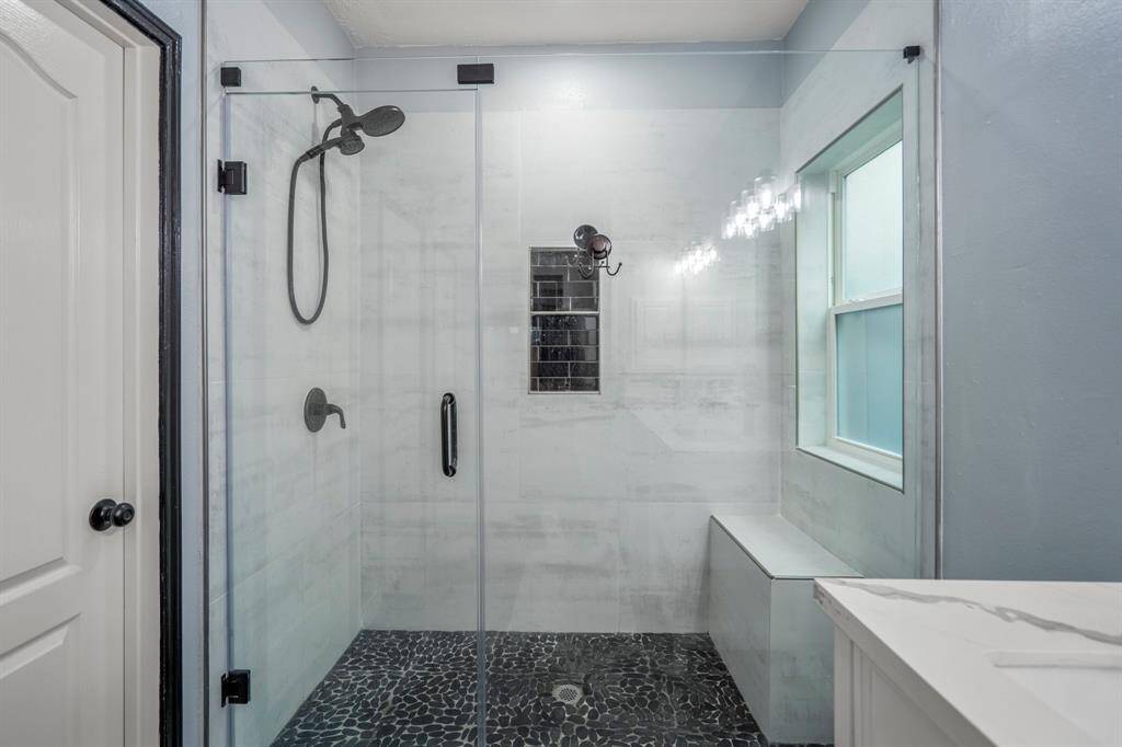 View of your Texas sized shower!