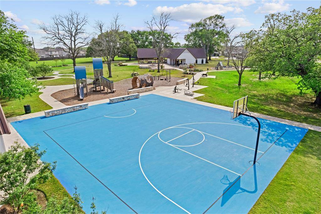 The perfect spot for making 3-point shots... or just pretending to make them.