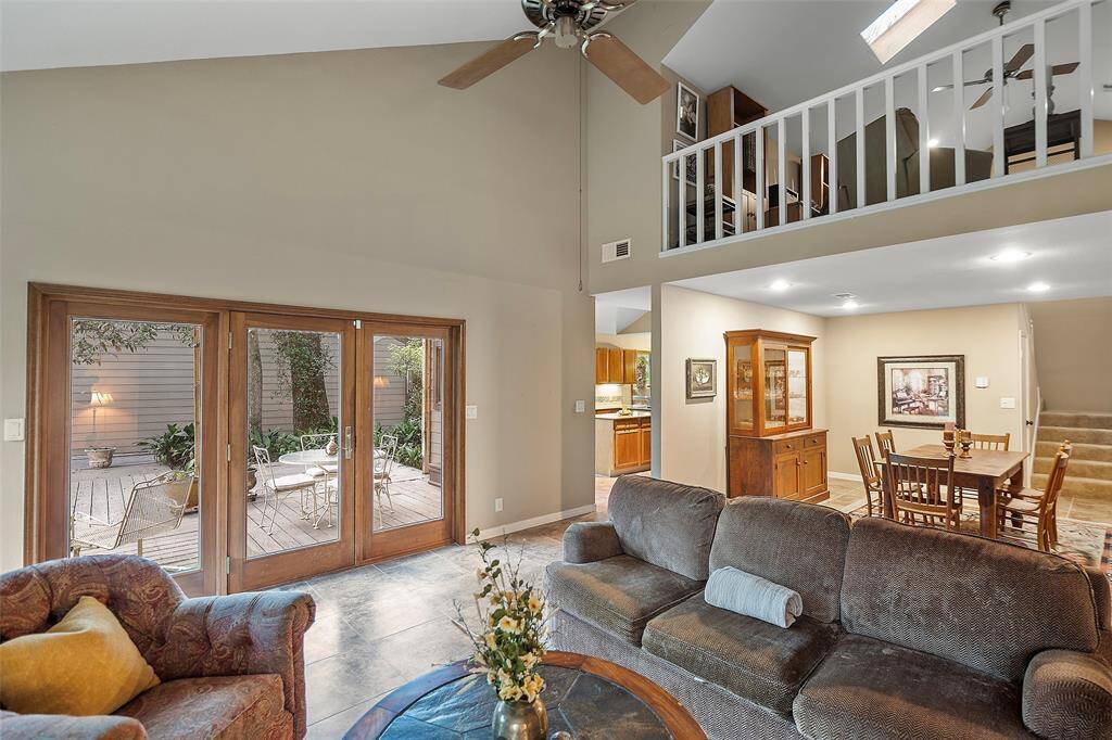 This view beckons you to go outside, sit on the deck and enjoy the great outdoors!