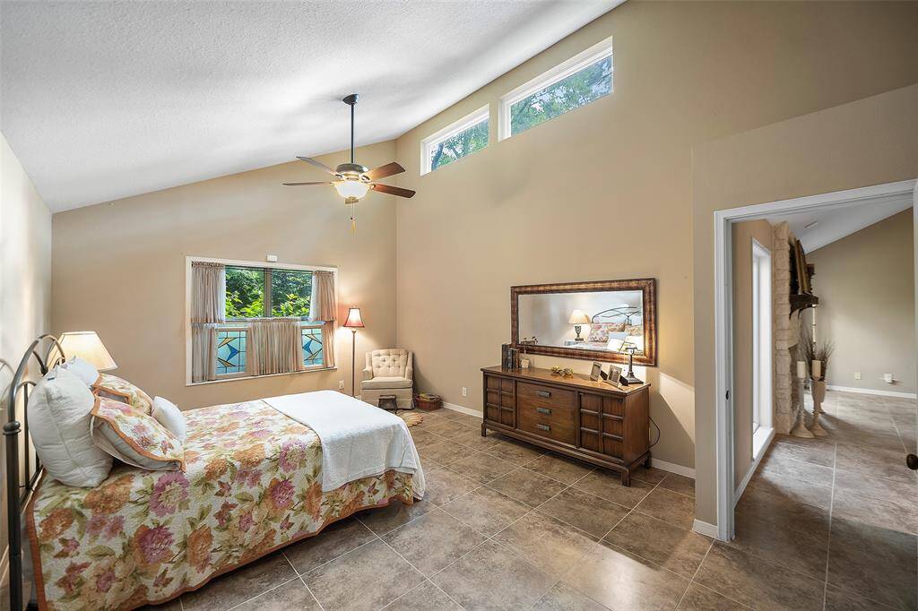 We just love the transom windows being placed high, as to offer privacy and but still allow the natural light in to start your day!