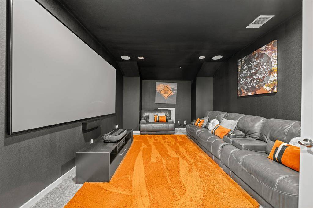 Welcome to the ultimate movie night zone! Sit back and relax in the media room!