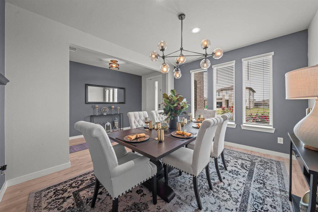 Bright formal dining room.