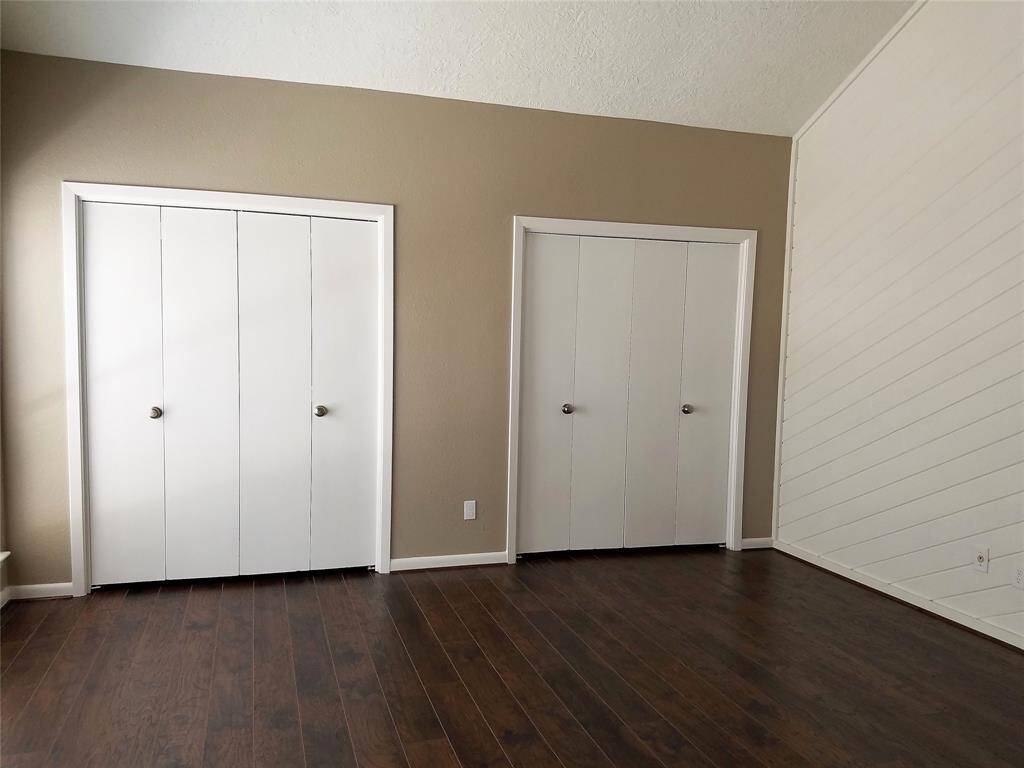 Downstairs bedroom has double closets