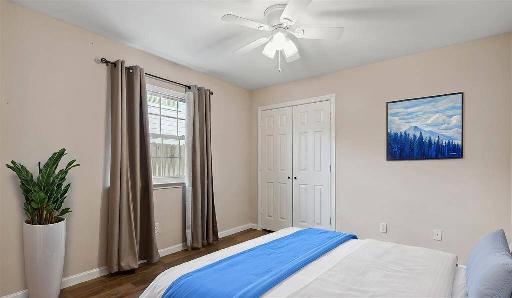 The spacious secondary bedrooms are filled natural light and closet with ample storage, perfect for family, guests, or a home office.