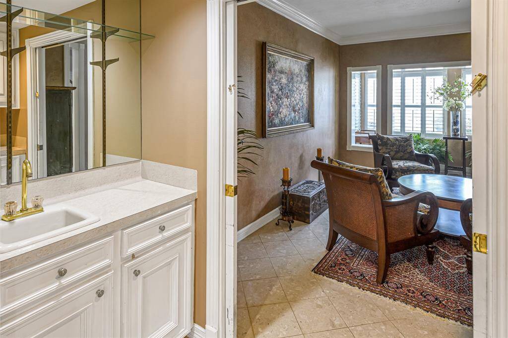 The landing at the top of the stairs offers laminate wood floors which stretch into the Primary bedroom and bedrrom #2