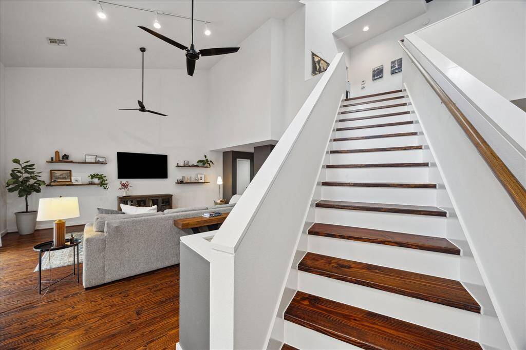 The primary suite is upstairs on the 3rd floor